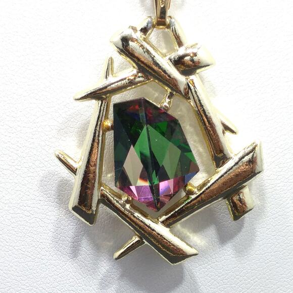 Sarah Coventry Watermelon Glass Necklace, 1970s - Picture 3 of 10